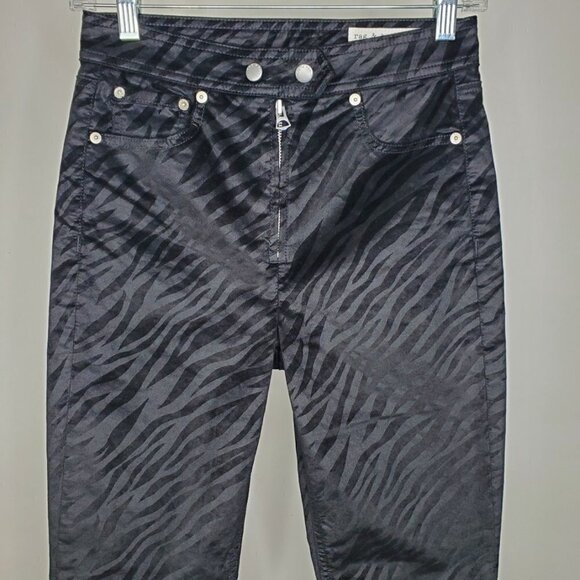 NWT Rag & Bone Nina High Rise Ankle Skinny Jeans Zebra Size 25 - Picture 6 of 16